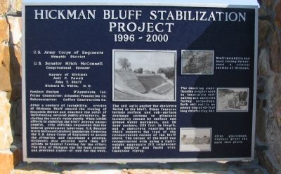 Hickman Bluff Stabilization Project Marker image. Click for full size.