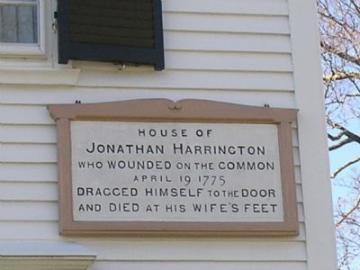 House of Jonathan Harrington Marker. Click for full size. House of Jonathan Harrington Marker image. Click for full size.