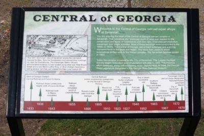 Central of Georgia Marker. Click for full size. Central of Georgia Marker image. Click for full size.