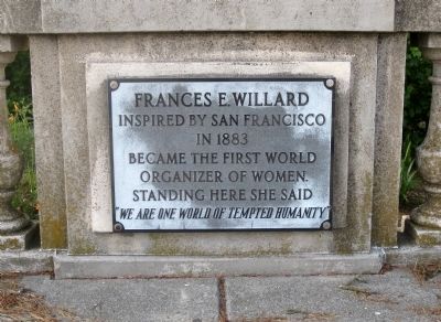 Frances E. Willard Marker. Click for full size. Frances E. Willard Marker image. Click for full size.