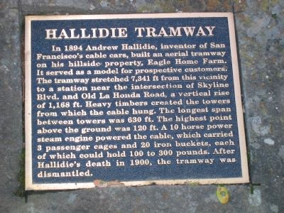 Hallidie Tramway Marker image. Click for full size.
