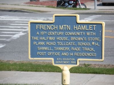 French Mtn. Hamlet Marker. Click for full size. French Mtn. Hamlet Marker image. Click for full size.