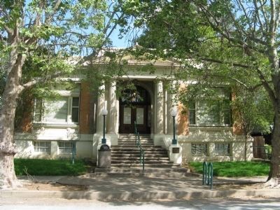 Gilroy Carnegie Library Building and Marker. Click for full size. Gilroy Carnegie Library Building and Marker image. Click for full size.