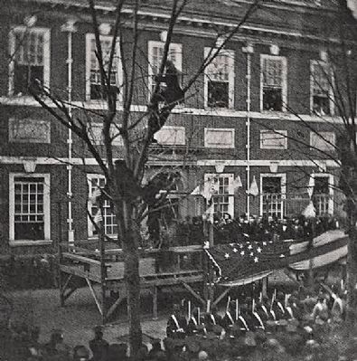 Abraham Lincoln Gave Speech at Flag Raising!. Click for full size. Abraham Lincoln Gave Speech at Flag Raising! image. Click for full size.