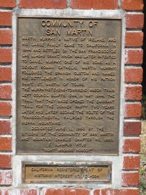 Community of San Martin Marker image. Click for full size.