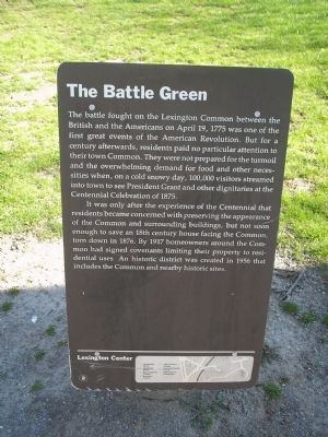The Battle Green Marker. Click for full size. The Battle Green Marker image. Click for full size.