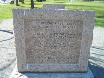 Lexington Meeting Houses Marker. Click for full size. Lexington Meeting Houses Marker image. Click for full size.