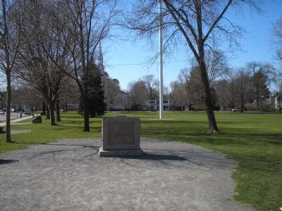 Marker on the Lexington Green image. Click for full size.