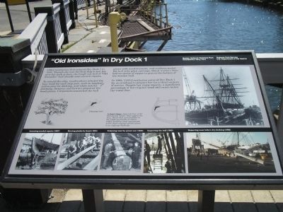 "Old Ironsides" in Dry Dock 1 Marker image. Click for full size.