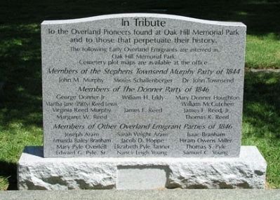 Back of Donner Monument image. Click for full size.