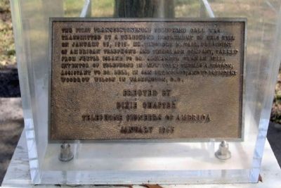 First Transcontinental Call Marker. Click for full size. First Transcontinental Call Marker image. Click for full size.