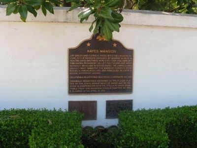 Hayes Mansion Markers image. Click for full size.