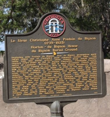 Le Sieur Christophe Anne Poulain du Bignon Marker. Click for full size. Le Sieur Christophe Anne Poulain du Bignon Marker image. Click for full size.