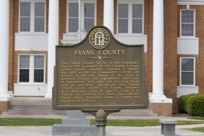 Evans County Marker image. Click for full size.