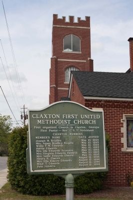 Claxton First United Methodist Church Marker image. Click for full size.