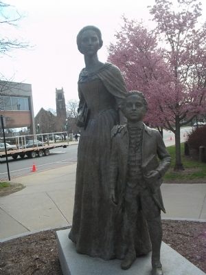 Abigail Adams and her son John Quincy image. Click for full size.