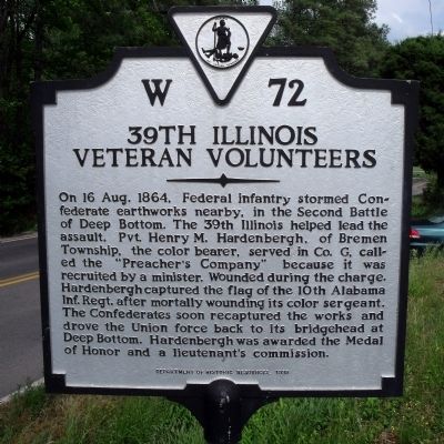 39th Illinois Veteran Volunteers Marker image. Click for full size.
