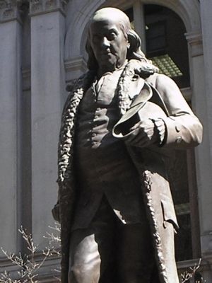 Closeup of Benjamin Franklin image. Click for full size.