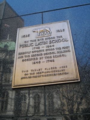 Public Latin School Marker. Click for full size. Public Latin School Marker image. Click for full size.