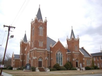 Main Street Methodist Church and Marker image. Click for full size.