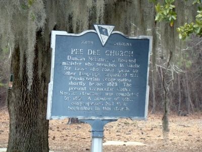 Pee Dee Church Marker image. Click for full size.