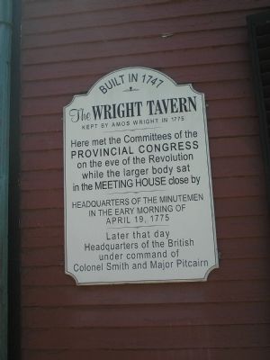 The Wright Tavern Marker image. Click for full size.
