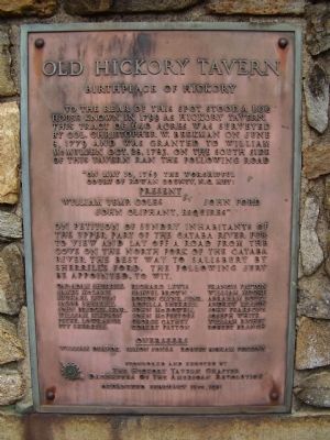 Old Hickory Tavern Marker. Click for full size. Old Hickory Tavern Marker image. Click for full size.