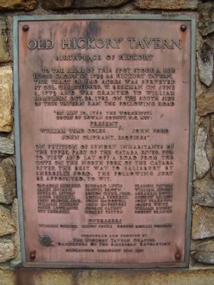 Old Hickory Tavern Marker image. Click for full size.