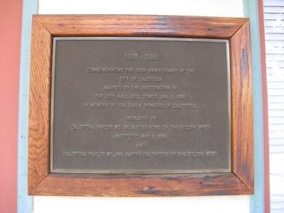 Second Marker at the Calistoga City Hall image. Click for full size.