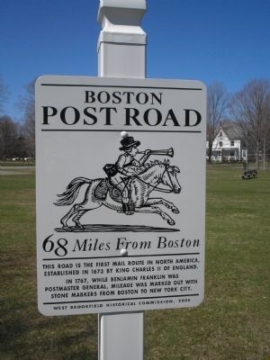 Boston Post Road Marker image. Click for full size.