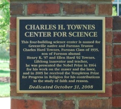 Charles H. Townes Center for Science Marker image. Click for full size.