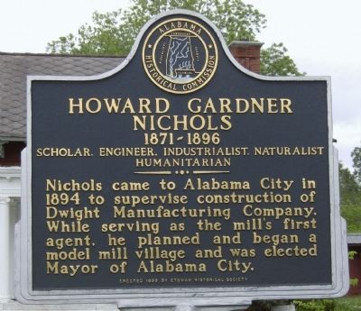 Howard Gardner Nichols 1871-1896 Marker. Click for full size. Howard Gardner Nichols 1871-1896 Marker image. Click for full size.