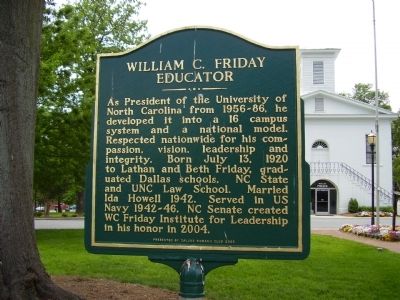 William C. Friday Marker. Click for full size. William C. Friday Marker image. Click for full size.