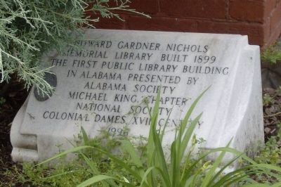 Howard Gardner Nichols Memorial Library Marker. Click for full size. Howard Gardner Nichols Memorial Library Marker image. Click for full size.