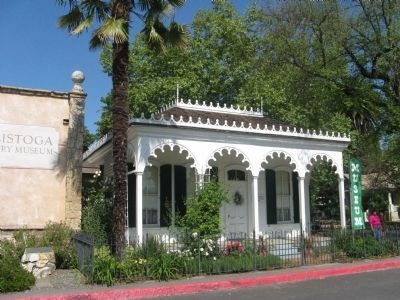 Calistoga Sam Brannan Center Marker and Cottage image. Click for full size.