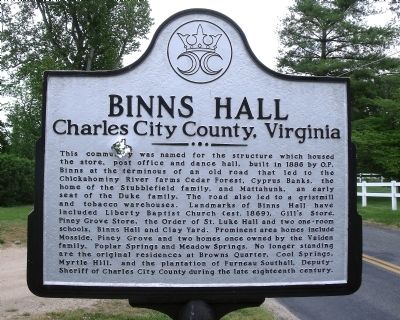 Binns Hall Marker image. Click for full size.