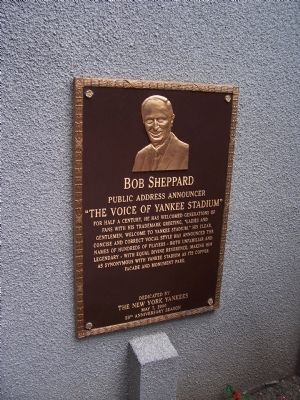 Bob Sheppard Marker image. Click for full size.