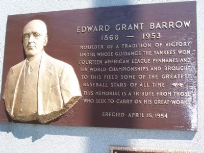 Edward Grant Barrow Marker. Click for full size. Edward Grant Barrow Marker image. Click for full size.