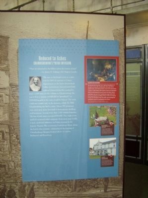 Reduced to Ashes Interpretive Panel in nearby Heritage Center. Click for full size. Reduced to Ashes Interpretive Panel in nearby Heritage Center image. Click for full size.