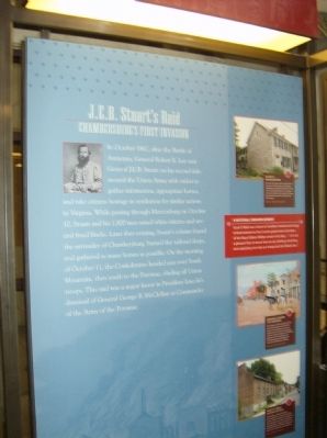 J.E.B. Stuart's Raid Interpretive Panel in the Heritage Center in Chambersburg image. Click for full size.