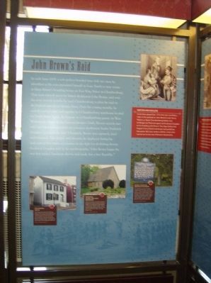 John Brown's Raid Interpretive Panel in the nearby Heritage Center image. Click for full size.