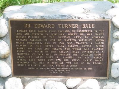 Dr. Edward Turner Bale Marker image. Click for full size.