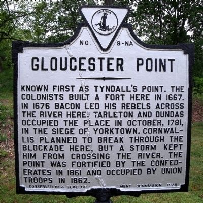 Gloucester Point Marker. Click for full size. Gloucester Point Marker image. Click for full size.