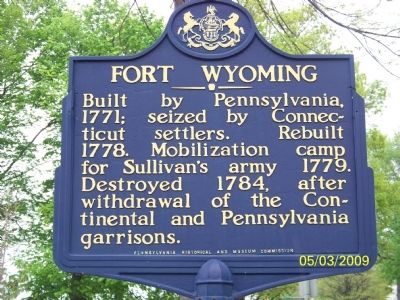 Fort Wyoming Marker. Click for full size. Fort Wyoming Marker image. Click for full size.