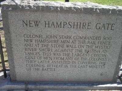 New Hampshire Gate Eastern Marker. Click for full size. New Hampshire Gate Eastern Marker image. Click for full size.