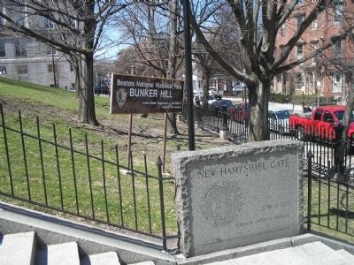Marker at Bunker Hill Monument. Click for full size. Marker at Bunker Hill Monument image. Click for full size.