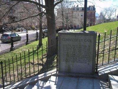 Marker at the Connecticut Gate image. Click for full size.