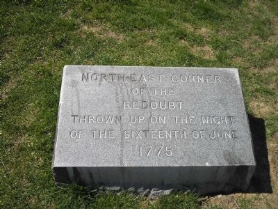 North-East Corner of the Redoubt Marker. Click for full size. North-East Corner of the Redoubt Marker image. Click for full size.