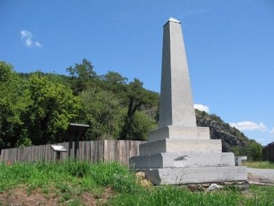 Armory Grounds Marker and John Brown Memorial. Click for full size. Armory Grounds Marker and John Brown Memorial image. Click for full size.