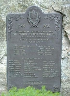Founders and Proprietors Monument Marker image. Click for full size.